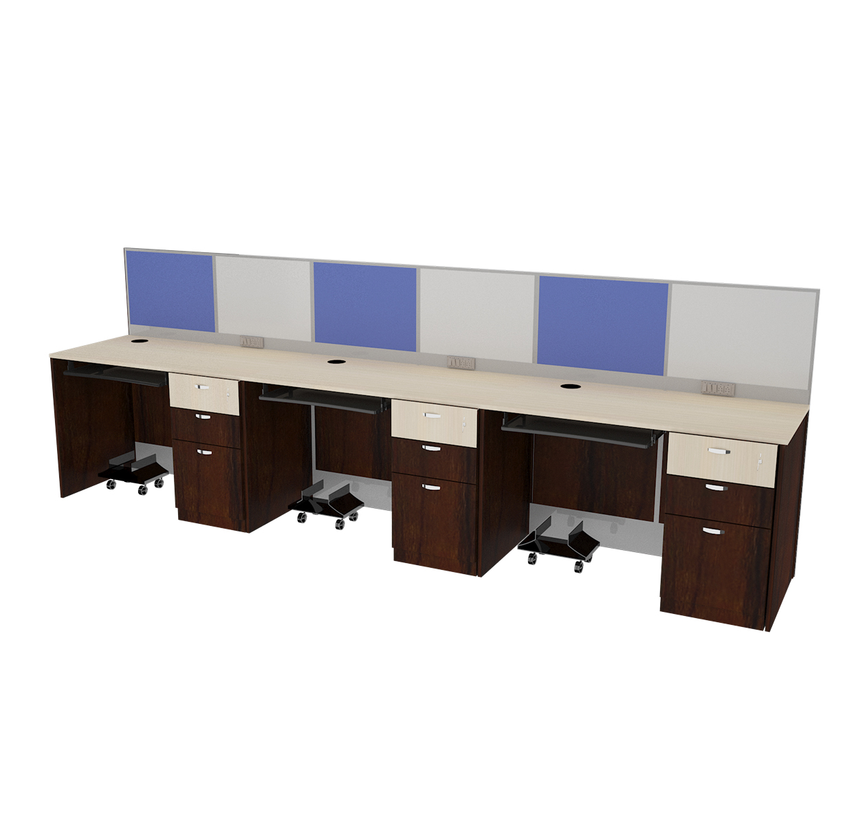 WALL FACING ALUMINIUM WORKSTATION