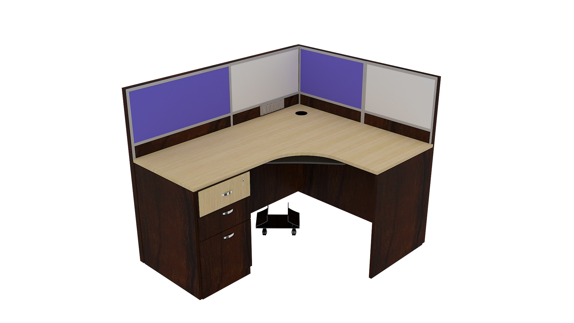 BOARD PARTITION WITH PEDESTAL